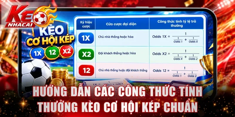 Hướng dẫn các công thức tính thưởng kèo cơ hội kép chuẩn