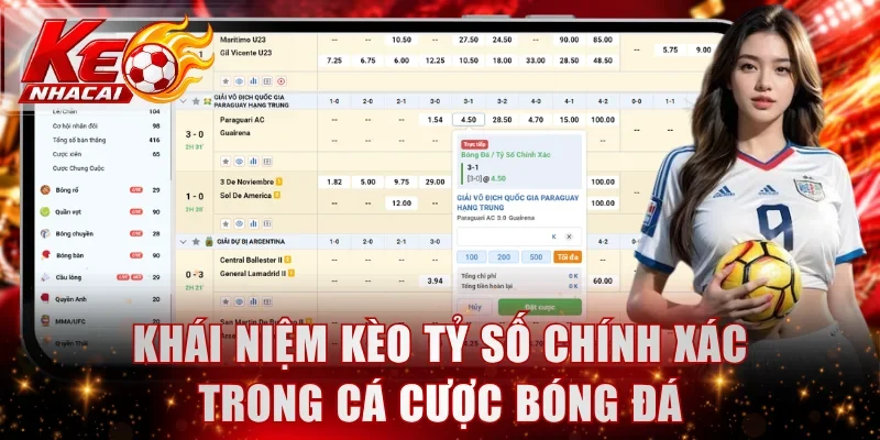 Nắm rõ khái niệm kèo tỷ số chính xác trong cá cược bóng đá