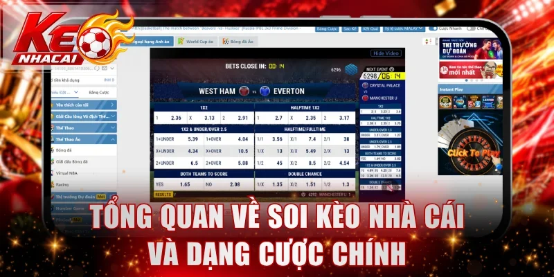 Tổng quan về soi kèo nhà cái và dạng cược chính